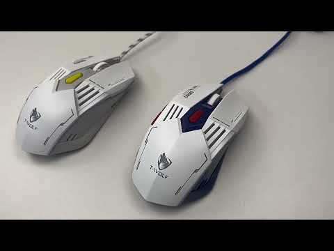 T-WOLF G560 6-keys Cool Breathing Light Gaming Wired Mouse Mechanical Office Silent Mouse(Blue) - YouTube Video