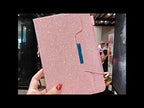 For iPad 10.2 2021 / 2020 / 2019 Glitter Powder Horizontal Flip Leather Case with Holder & Card Slot & Photo Frame & Wallet(Pink) - YouTube Video