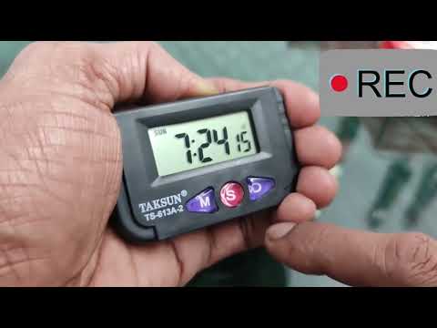 TAKSUN TS-613A-2 LED Display Electronic Car Clock Double-sided Glue Car Clock - YouTube Video