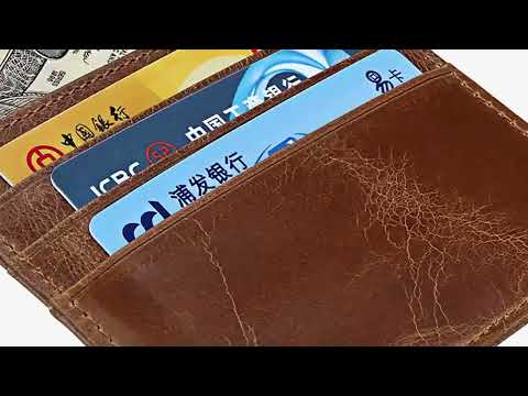 KB108 Antimagnetic RFID Fashion Crazy Horse Texture Bus Credit Card Package burglar brush - YouTube Video