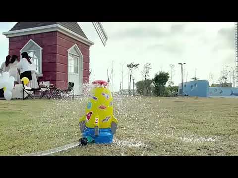 Rotating Sprinkler Flying Children Water Toys, Color: Yellow Rocket + Joint - YouTube Video