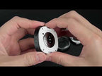 For Galaxy Watch9 / 8 44mm Metal Frame PC Back Cover Watch Protective Case(Black Border White Text) - YouTube Video