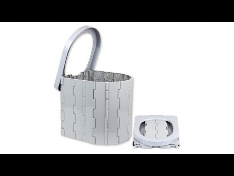 Car Toilet Integrated Portable Folding Toilet Self-Driving Tour Outdoor Camping Toilet(Light Gray) - YouTube Video
