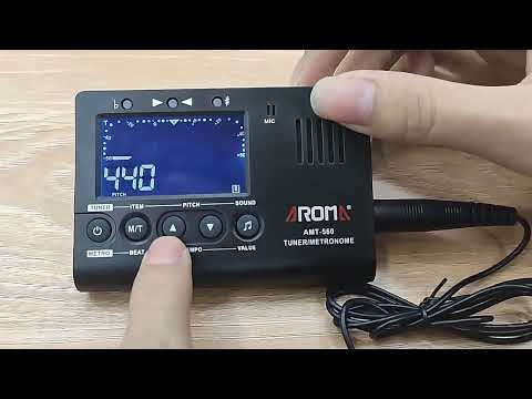 ROM Electronic Metronome Rhythm Acoustic Guitar Tuner(AMT-560) - YouTube Video