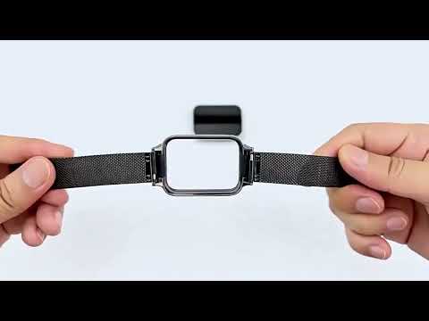 For Redmi Band 2 Milan Buckle Metal Watch Band(Black) - YouTube Video