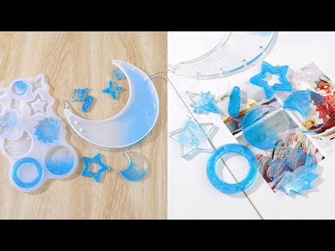 DIY Windbell Epoxy Mold Moon Pendant Wind Bell Hanging Set Mold, Style: MD3535 + MD3536 - YouTube Video