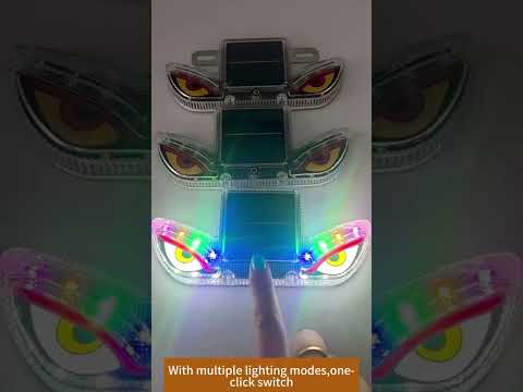 Solar Powered Eagle Eye Strobe Warning Light Wireless RGB Anti-Collision Emergency Flasher Lamp Screw Bracket Red & Yellow - YouTube Video
