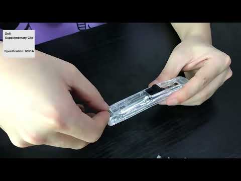 Deli Office Stationery Supplementary Clip Push Clipper, Specification: 8591 - YouTube Video