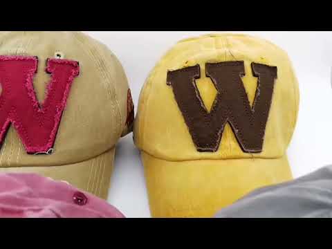 Alphabet Pattern Canvas Baseball Cap(Khaki) - YouTube Video