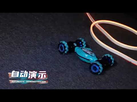 Shockproof Crash-Resistant Stunt Twist Car With Lights Rechargeable Remote Control Toy Car, Spec: Dual Remote Control Blue - YouTube Video