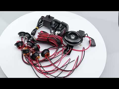 CP-4332 ATV UTV SXS Turn Signal Light Horn Wire Harness Kit - YouTube Video
