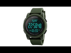 SKMEI 1257 Men Fashionable Outdoor 50m Waterproof Digital Watch Sports Wrist Watch(Army Green) - YouTube Video