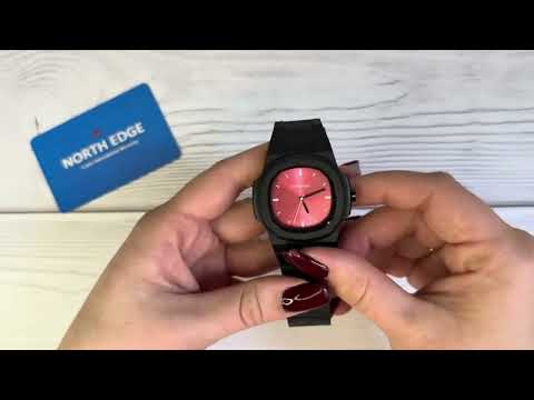 NORTH EDGE VOLT Fashion Waterproof Couple Sports Quartz Watch(Black Pink) - YouTube Video