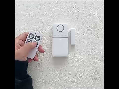 2 In 1 Wireless Door Window Alarm With Remote Control 130dB Magnetic Sensor For Home Security 4 Modes(White) - YouTube Video