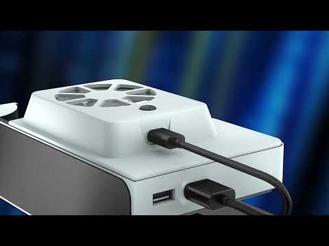 DOBE Host Base Cooling Fan With Blue Light For Switch OLED(White) - YouTube Video