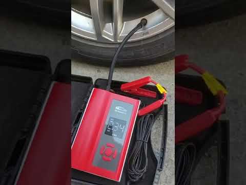 Ai8 Portable Multifunctional LCD Screen Emergency Power Supply 12V Car Start Air Pump(Black) - YouTube Video