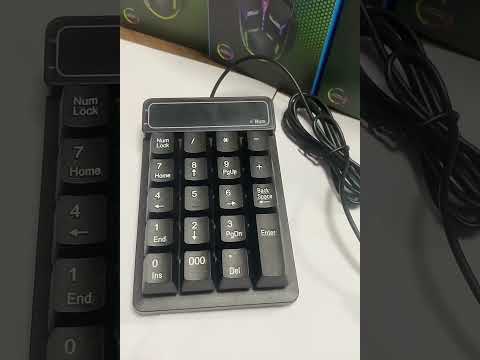 K6 19 Key Mini Wireless Bluetooth Digital Keyboard Suspended Mechanical Universal Keypad 4.0(Black) - YouTube Video