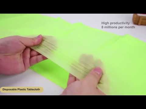 Disposable Plastic Tablecloth Solid Color Wedding Birthday Party Table Cover Rectangle Desk Cloth Wipe Covers(black) - YouTube Video