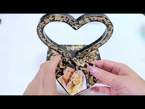 Heart Photo Frame Resin Mold Silicone Set Hanging Picture Frame Casting Mold Standard- No Bead Chains - YouTube Video