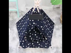 Pet Kennel Corgi Small and Medium Dog Pet Tent, Specification: Large 60×60×70cm(Navy Beige Star with Cushion) - YouTube Video