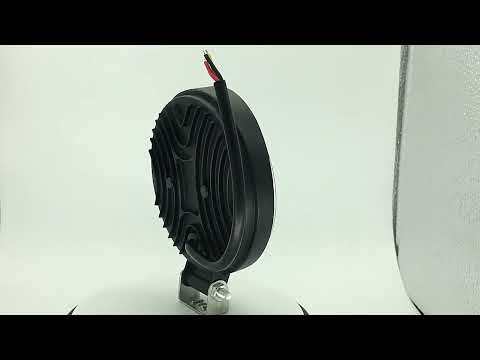 2 PCS 4 inch 15W Spot / Flood Light White Light Round-Shaped Waterproof Car SUV Work Lights Spotlight LED Bulbs, DC 9-30V - YouTube Video