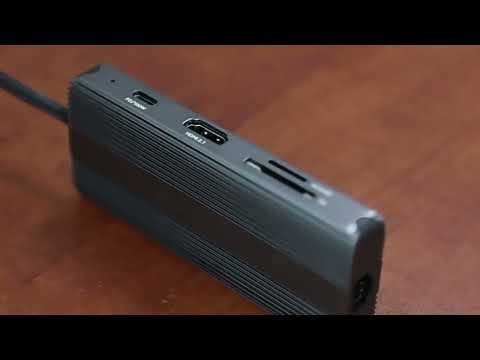 Blueendless 8K/30Hz Type-C To Gigabit Ethernet USB3.1 Docking Station(8 in 1) - YouTube Video
