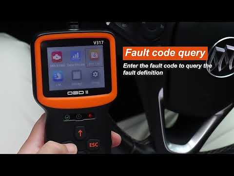 V317 Car Fault Detector OBD2 ELM327 Scanner Code Reader - YouTube Video