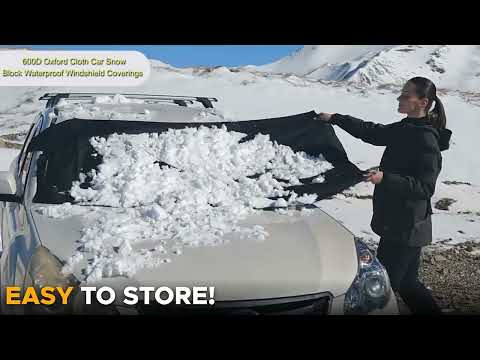 600D Oxford Cloth Car Snow Block Waterproof Windshield Coverings S 190 x 107cm - YouTube Video