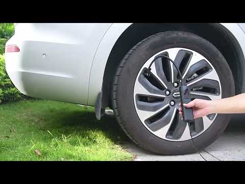 T7 Car Digital Display Portable Smart Electric Air Pump(Black) - YouTube Video
