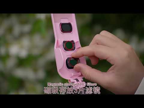 For DJI Osmo Pocket 3 STARTRC Storage Box Protective Case with Lanyard (Pink) - YouTube Video