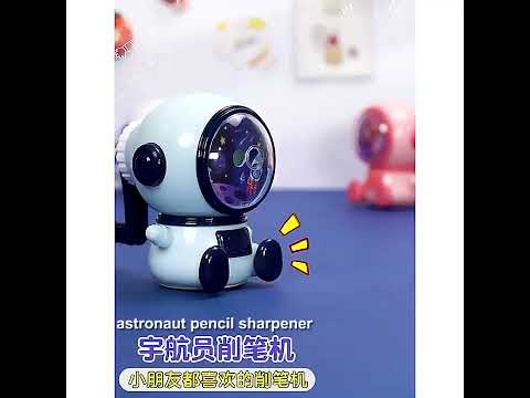 Cartoon Hand-cranked Automatic Pencil Sharpener, Style: Astronaut (Dark Blue) - YouTube Video