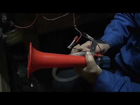 12 / 24V Truck Modified Electric Horn Whistle(Red) - YouTube Video
