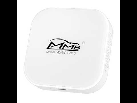 MMB WJAN-TV 2.0 Car AI Box Wired to Wireless Android Auto CarPlay Adapter(White) - YouTube Video