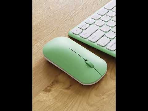 B087 2.4G Portable 78 Keys Dual Mode Wireless Bluetooth Keyboard And Mouse, Style: Keyboard Pink - YouTube Video