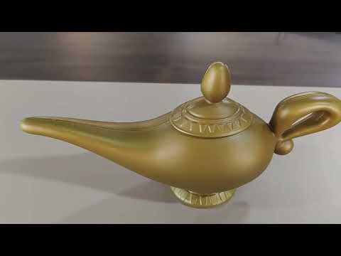 Arabian Magic Lamp Plastic Halloween Costume Props Role-playing Props - YouTube Video
