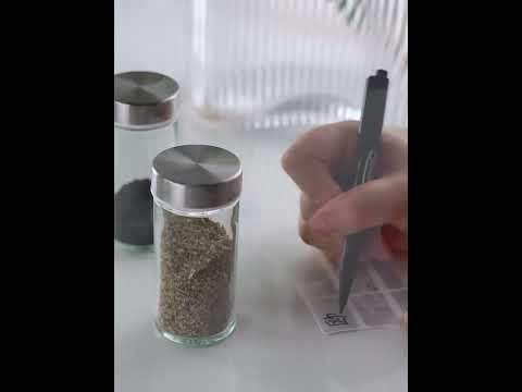 12 in 1 Stainless Steel Canister Set with Turnable Holder(Silver) - YouTube Video