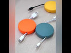 Round Data Cable Storage Box Earphone Storage Collection Box(Yellow) - YouTube Video