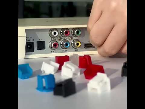10pcs /Set RJ45 Network Port Dust Plug Router Network Cable Protection Cover(Black) - YouTube Video