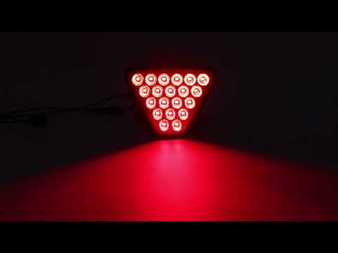 DC12V 1W Car Triangle Highlight Brake Lights Reversing Light with 20LEDs SMD-3528 (Black) - YouTube Video