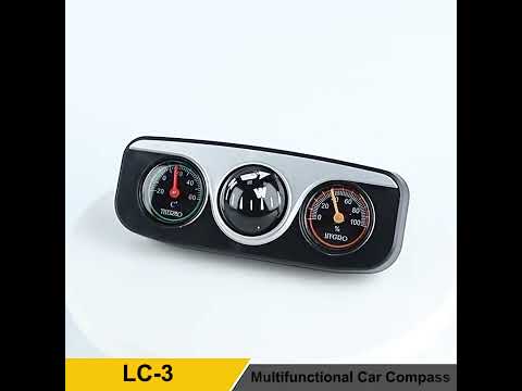 LC-3 3 in 1 Multifunctional Car Compass & Compass Ball & Thermometer - YouTube Video