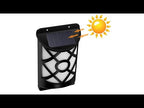 66 LEDs Solar Flame Courtyard Flood Light Wall Lamp Outdoor Lawn Landscape Street Light Induction Lamp - YouTube Video