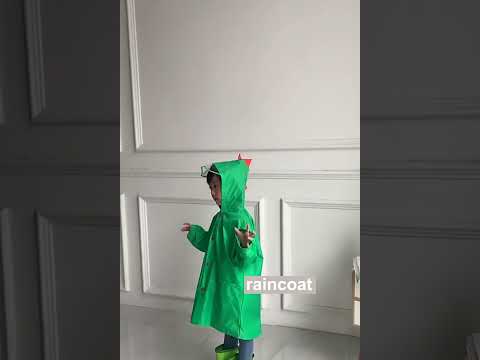 Cartoon Dinosaur Children Fashion Raincoat Size: XXXL(Blue) - YouTube Video
