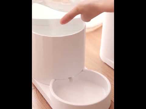 Cat Automatic Water Dispenser Drinking Water Bowl Dog Feeder, Style:Drinking Fountain - YouTube Video