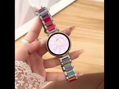 14mm xDfind Three Beads Metal Resin Watch Band(Rose Gold Green) - YouTube Video