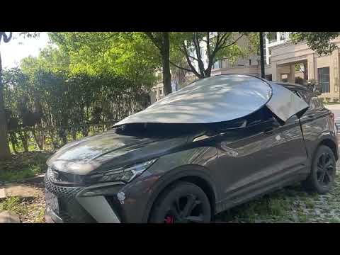 Car Sunshade Front Cover Sunscreen Heat Shield(Silver Vinyl) - YouTube Video