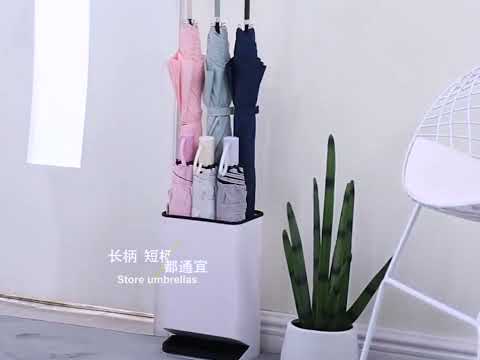 Plastic Detachable Leakproof Type Partition Umbrella Storage Rack(Blue) - YouTube Video