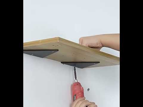 Load Bearing Invisible Triangle Bracket Wall Shelf Bracket With Screws, Specification: 140x130mm Black - YouTube Video