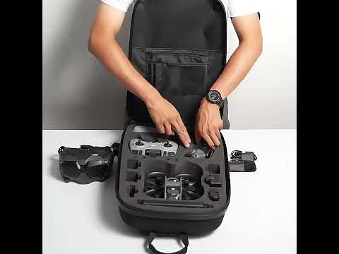 For DJI AVATA  Storage Bag Hard Shell Waterproof Shoulder Bag Backpack(Brushed Gray) - YouTube Video