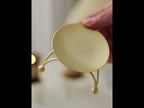 Geometric Three-Dimensional Round Wrought Iron Candle Holder Desktop Ornaments, Color: Gold - YouTube Video