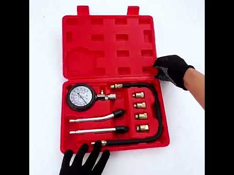 A3750 Car / Motorcycle Multifunctional Cylinder Pressure Gauge Cylinder Pressure Testing Tool - YouTube Video